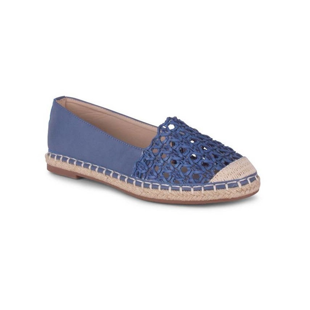 Wanted Women's Blue Leather Upper Balance Man Made Sandal Size 7
